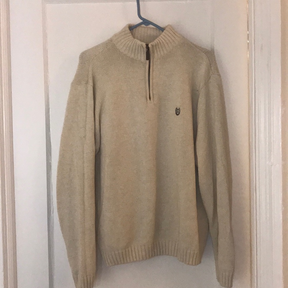 Cream Champs 3/4 Zip Sweater